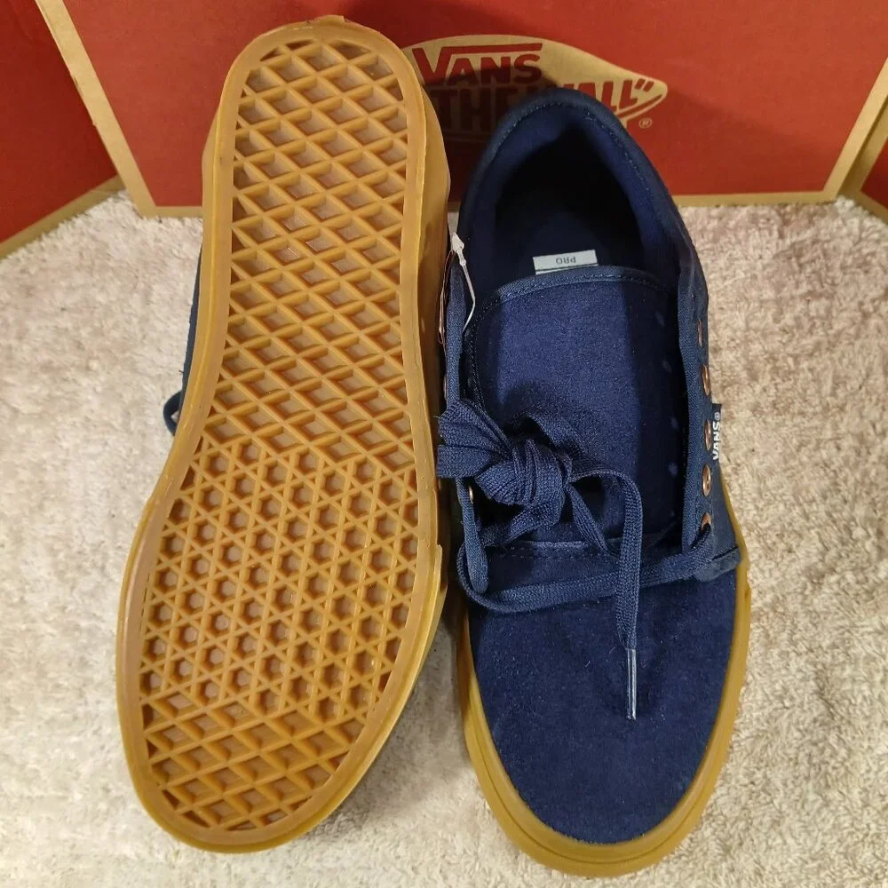 Vans Men's 4.5/Women's 6 Skate Chukka Low Pro Blue Denim/Suede Dark Gum